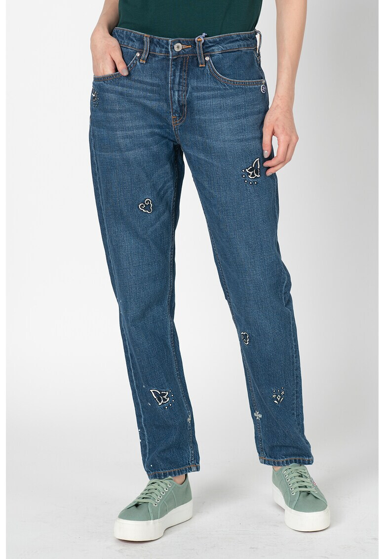 Maison Scotch Дънки с лиосел с бродерии - Pepit.bg