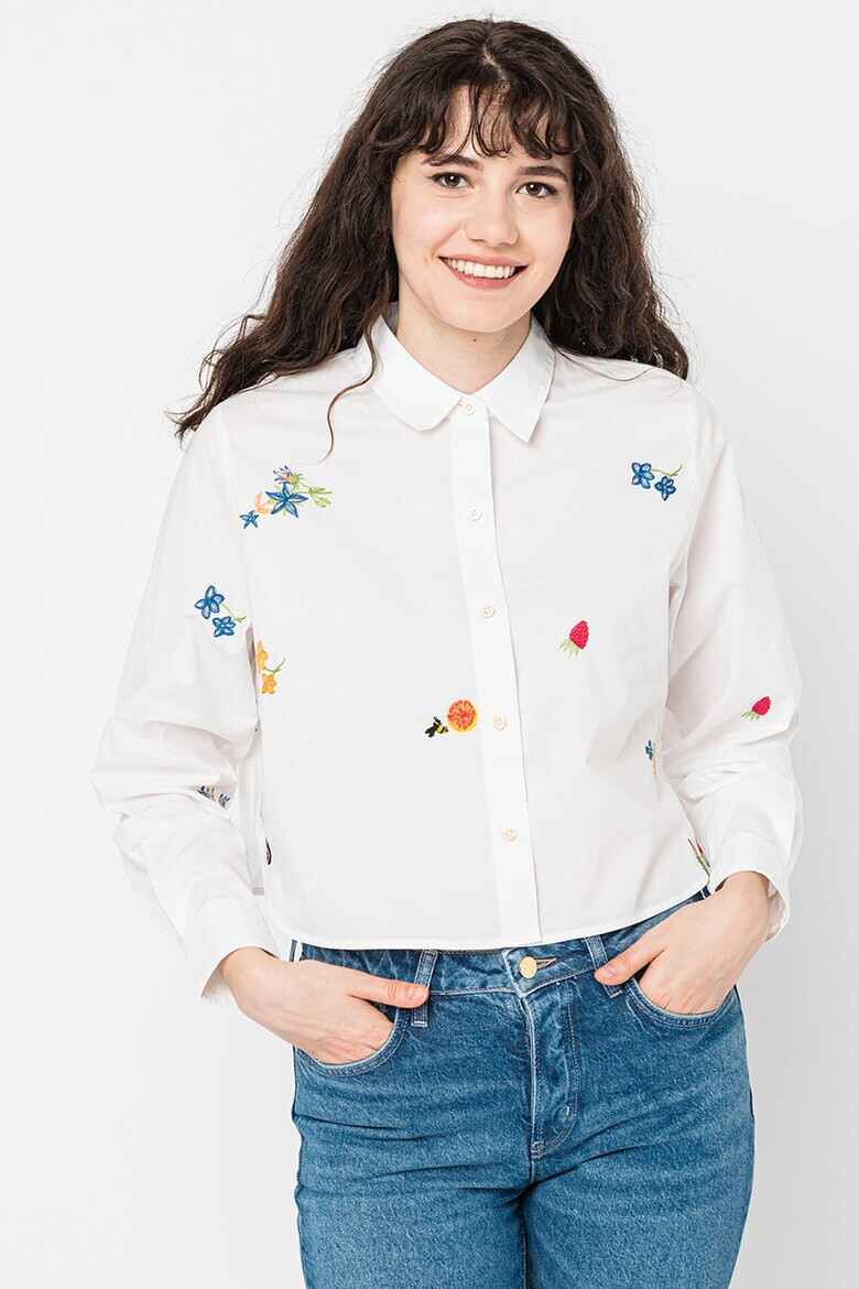 Maison Scotch Къса риза с бродерии - Pepit.bg