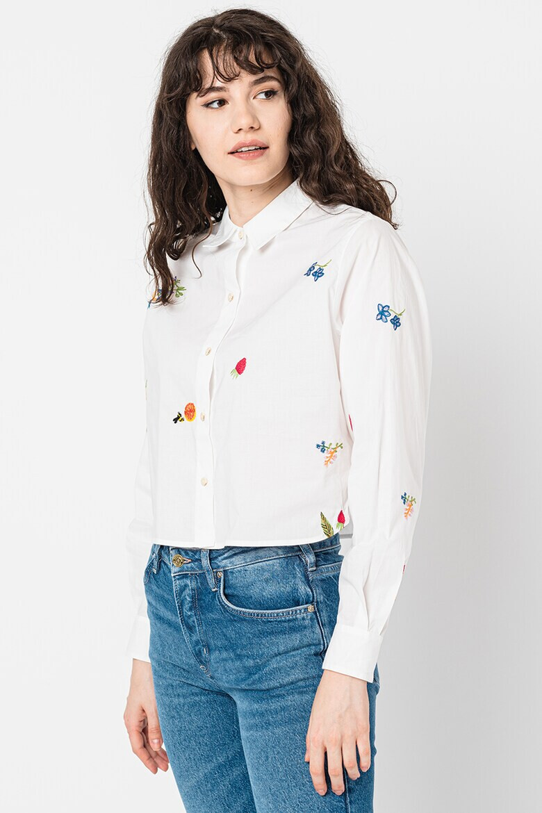 Maison Scotch Къса риза с бродерии - Pepit.bg