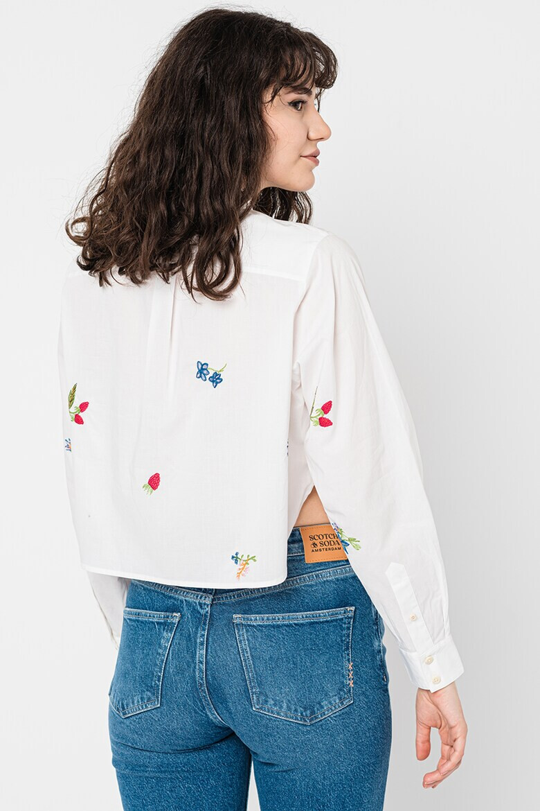 Maison Scotch Къса риза с бродерии - Pepit.bg