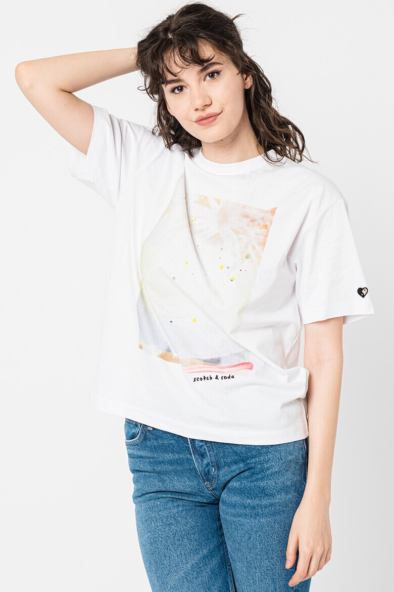 Maison Scotch Памучна тениска с принт - Pepit.bg