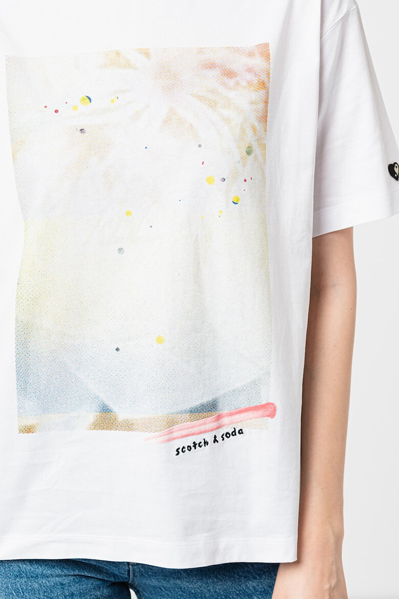 Maison Scotch Памучна тениска с принт - Pepit.bg