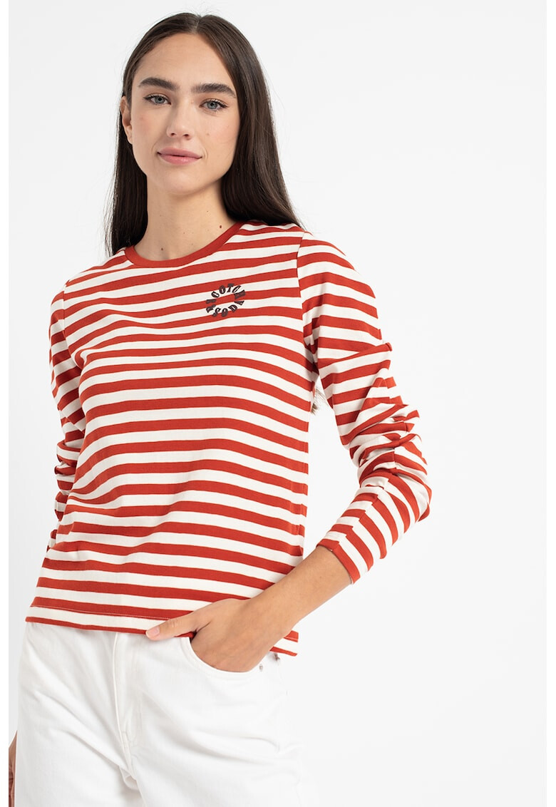 Maison Scotch Раирана блуза с овално деколте - Pepit.bg