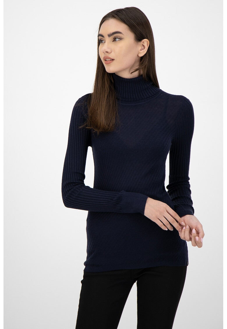 Maison Scotch Рипсен пуловер с поло - Pepit.bg