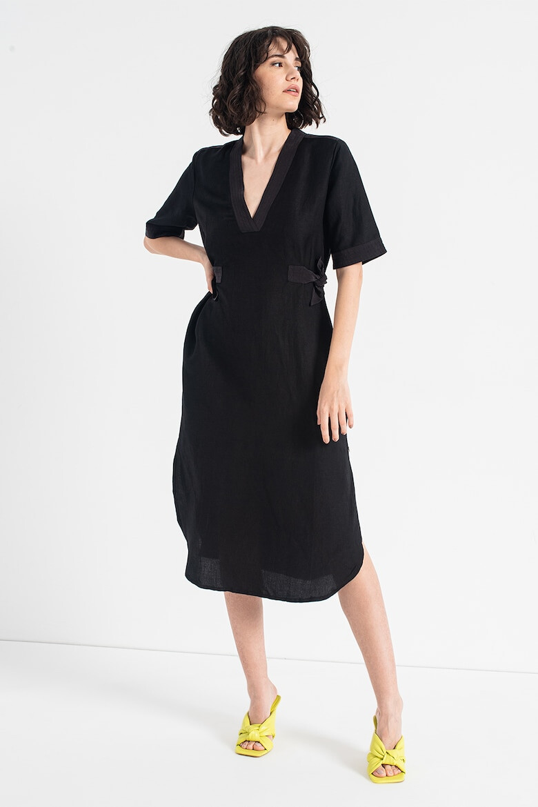 Maison Scotch Рокля с лен с овален подгъв - Pepit.bg