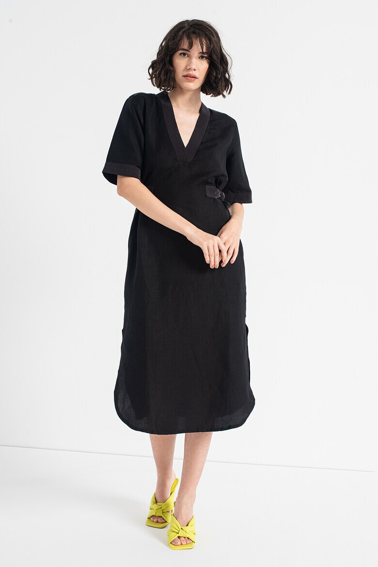 Maison Scotch Рокля с лен с овален подгъв - Pepit.bg