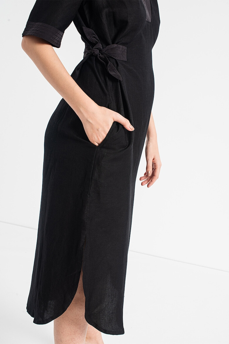 Maison Scotch Рокля с лен с овален подгъв - Pepit.bg