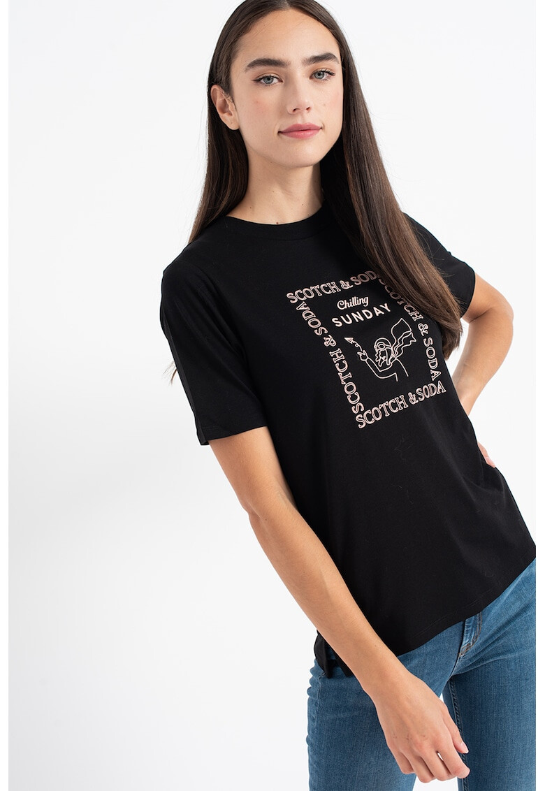 Maison Scotch Тениска с лиосел - Pepit.bg