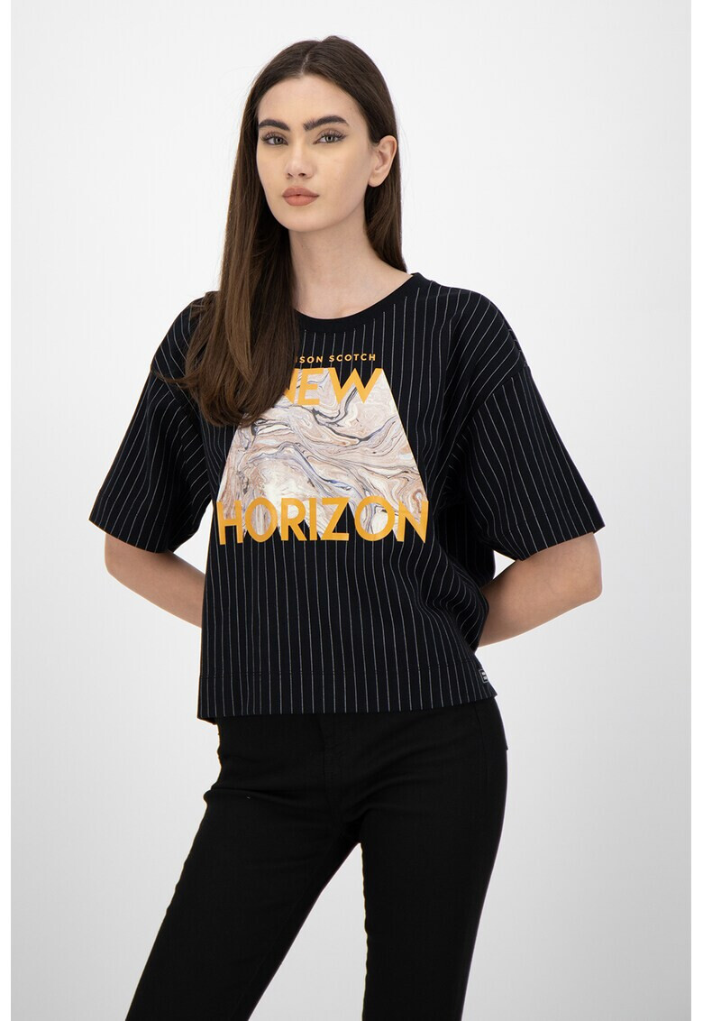 Maison Scotch Тениска с паднали ръкави - Pepit.bg