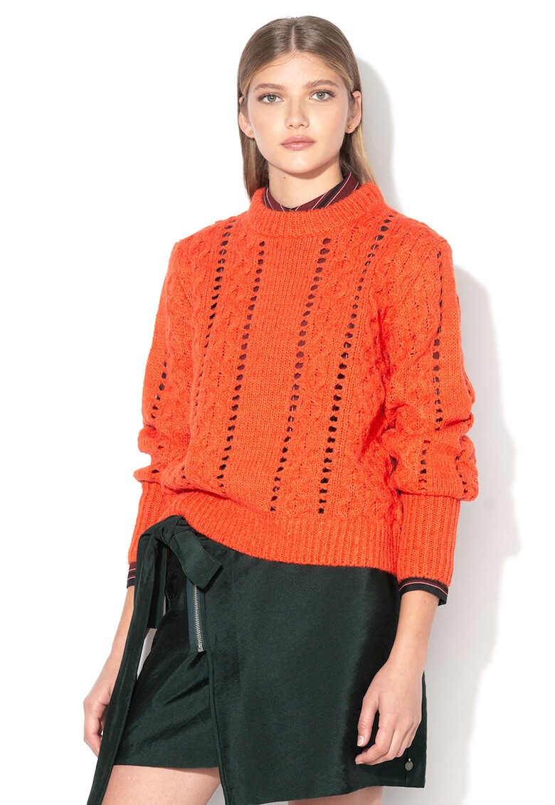 Maison Scotch Вълнен пуловер с ажур - Pepit.bg