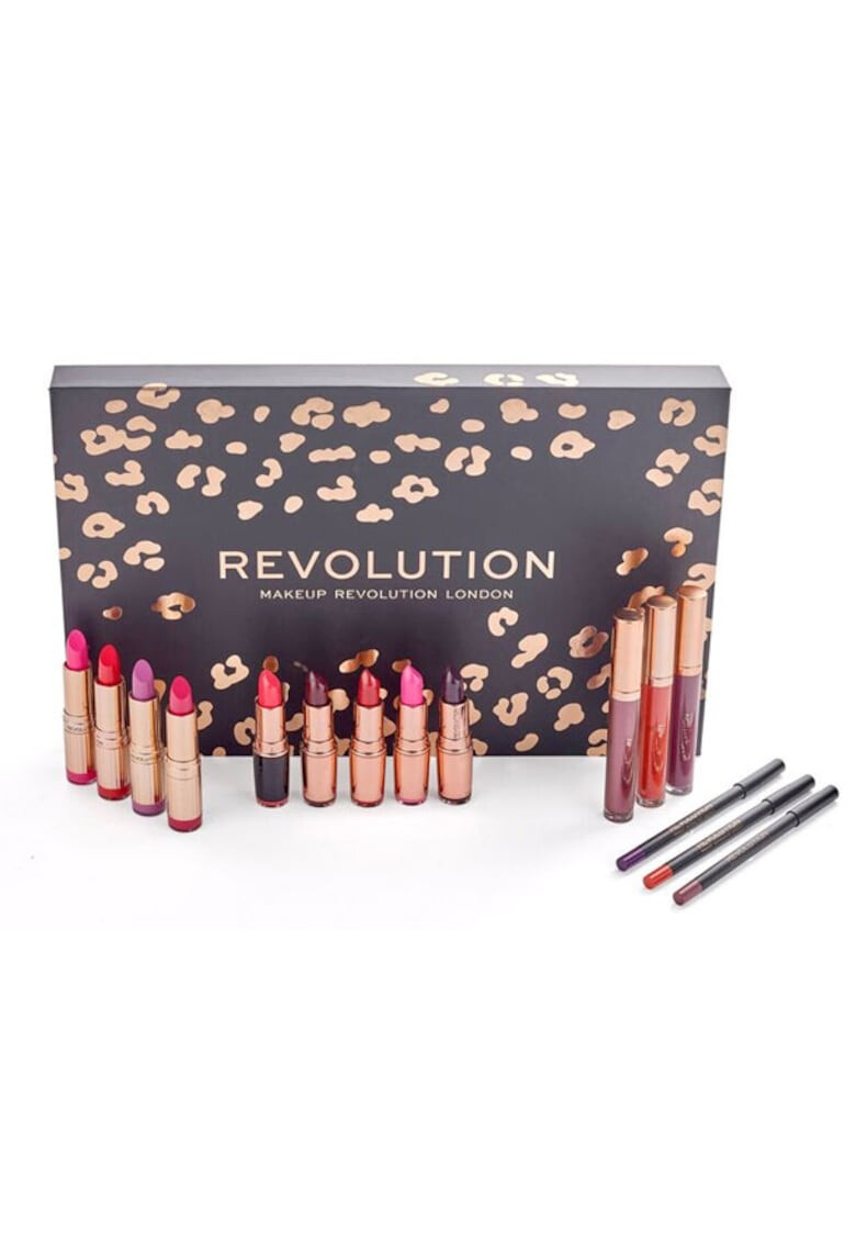 Makeup Revolution Комплект за грим Lip Revolution Reds 12 бр - Pepit.bg