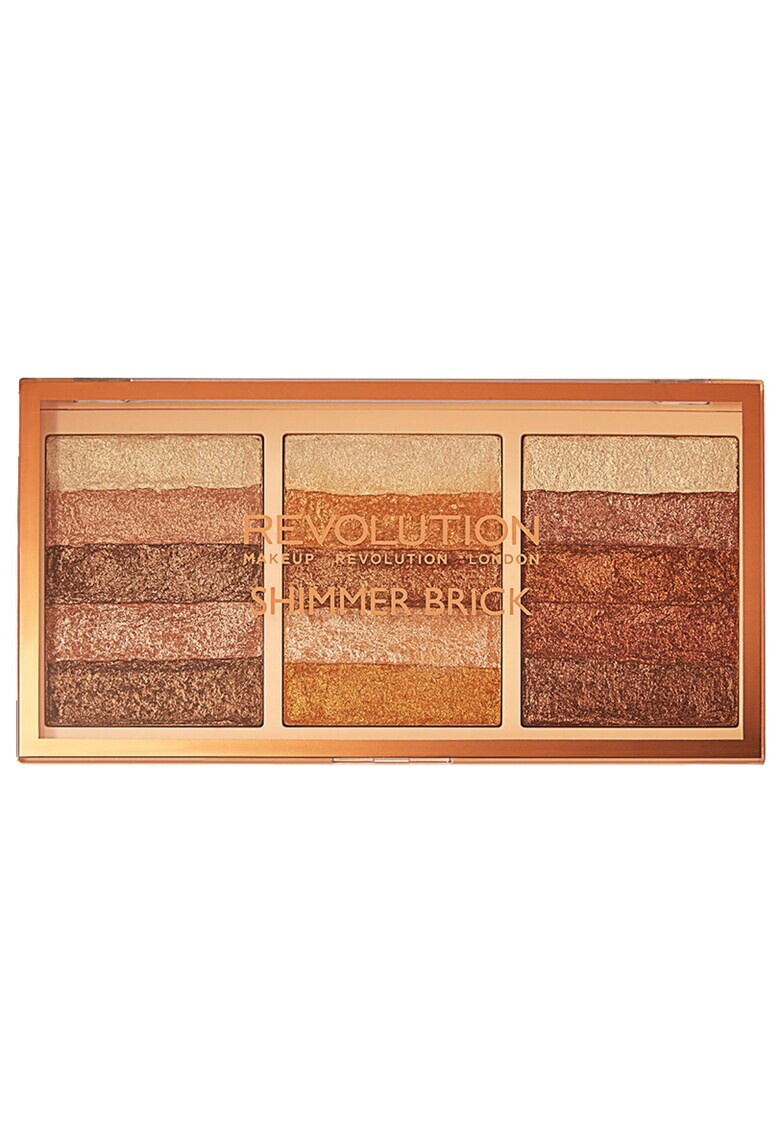 Makeup Revolution Палитра хайлайтъри Shimmer Brick Palette - Pepit.bg