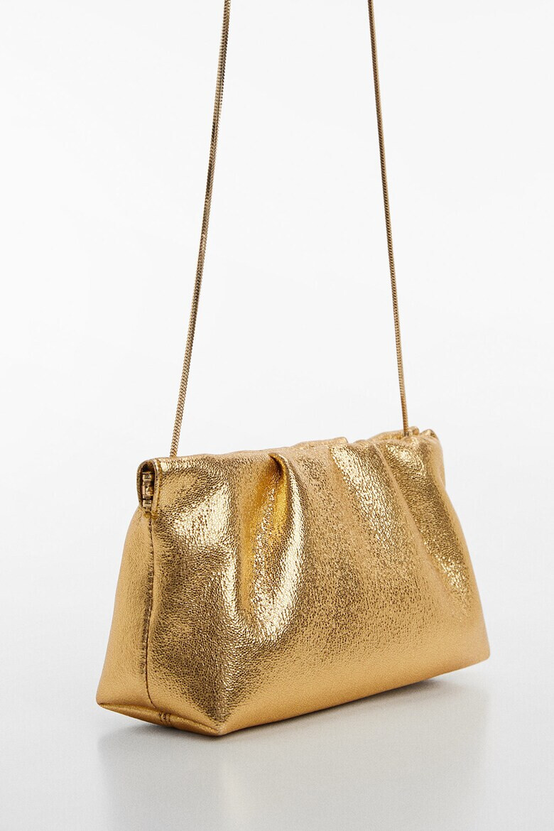 Mango Бляскава чанта с презрамка-верижка - Pepit.bg