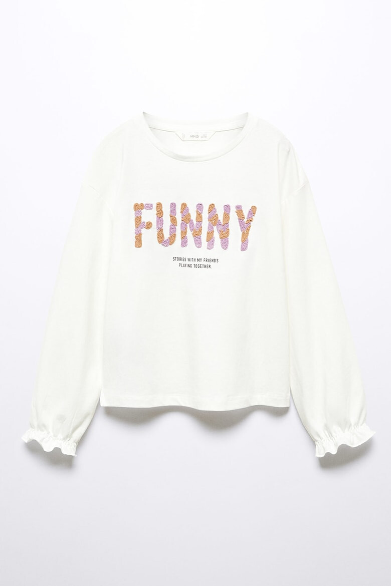 Mango Блуза Funny с надпис - Pepit.bg