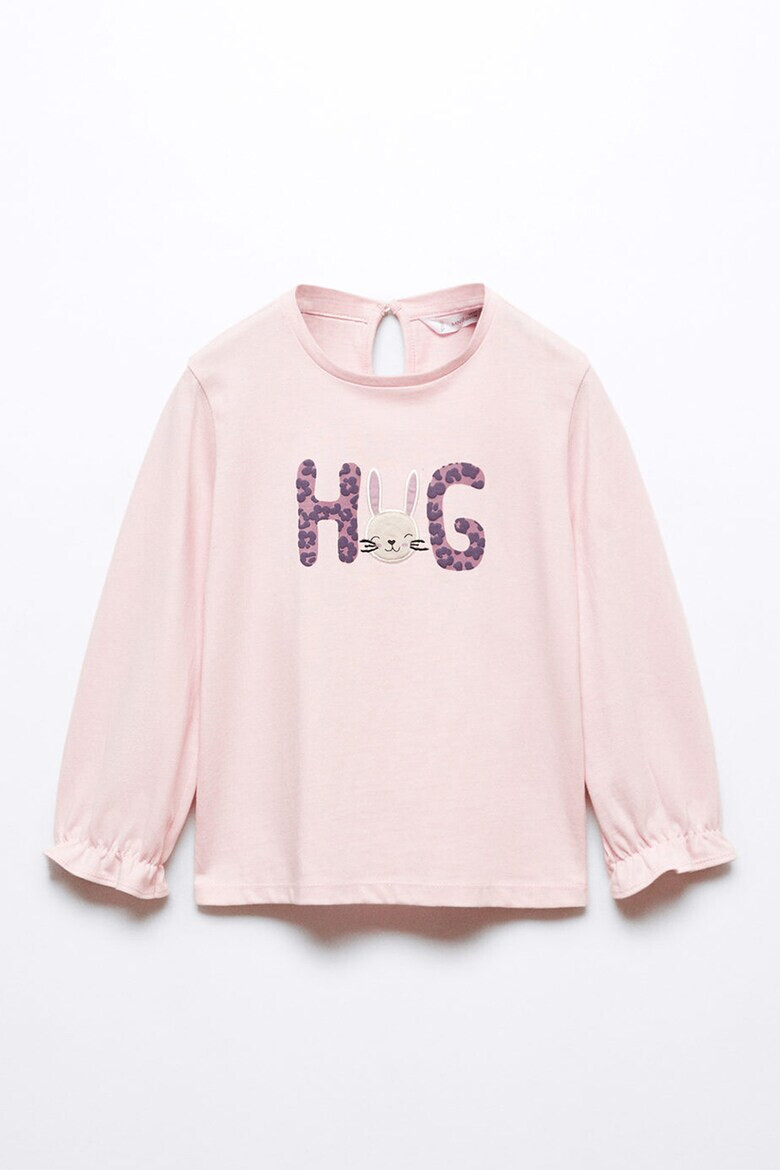 Mango Блуза Hug с надпис - Pepit.bg