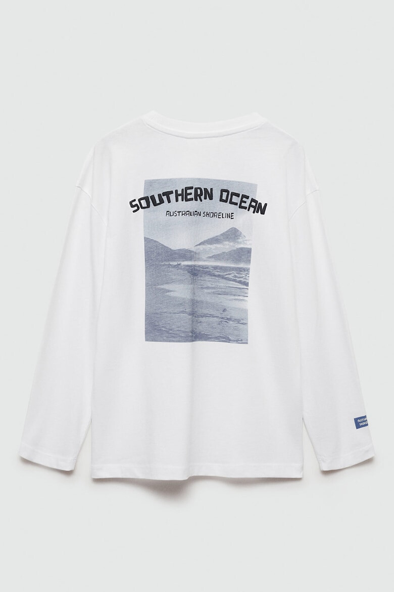 Mango Блуза от памук Ocean с шарка - Pepit.bg