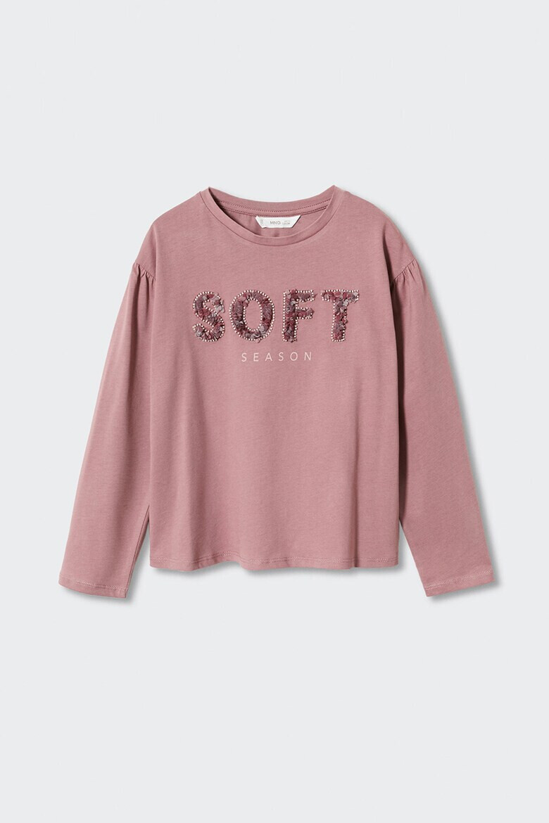 Mango Блуза Softy с надпис - Pepit.bg
