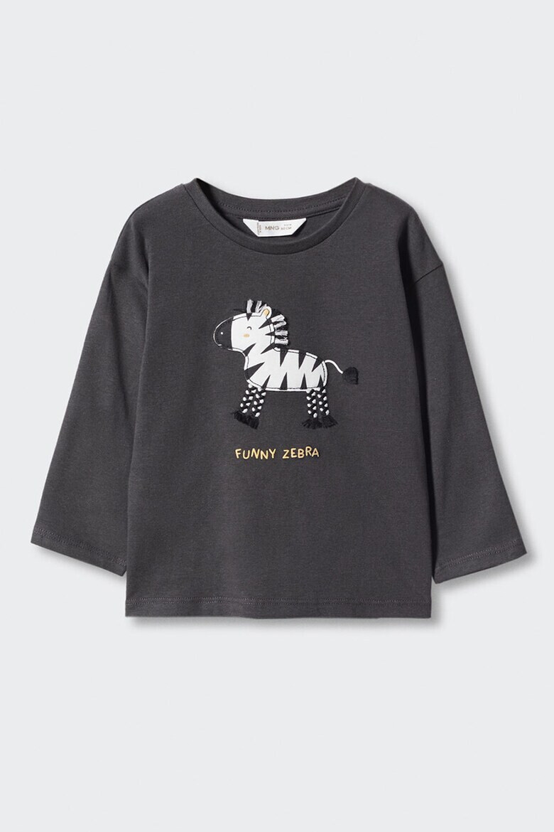 Mango Блуза Zebra с декоративна апликация - Pepit.bg