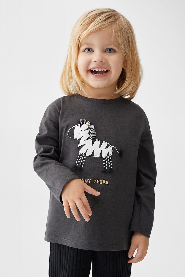 Mango Блуза Zebra с декоративна апликация - Pepit.bg