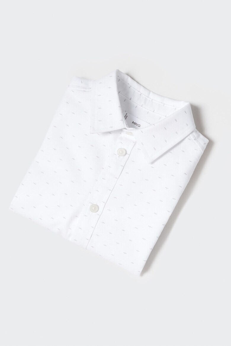 Mango Десенирана риза Oxford - Pepit.bg