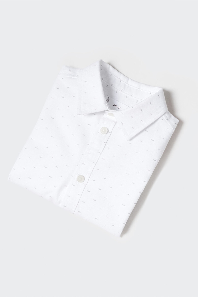 Mango Десенирана риза Oxford - Pepit.bg