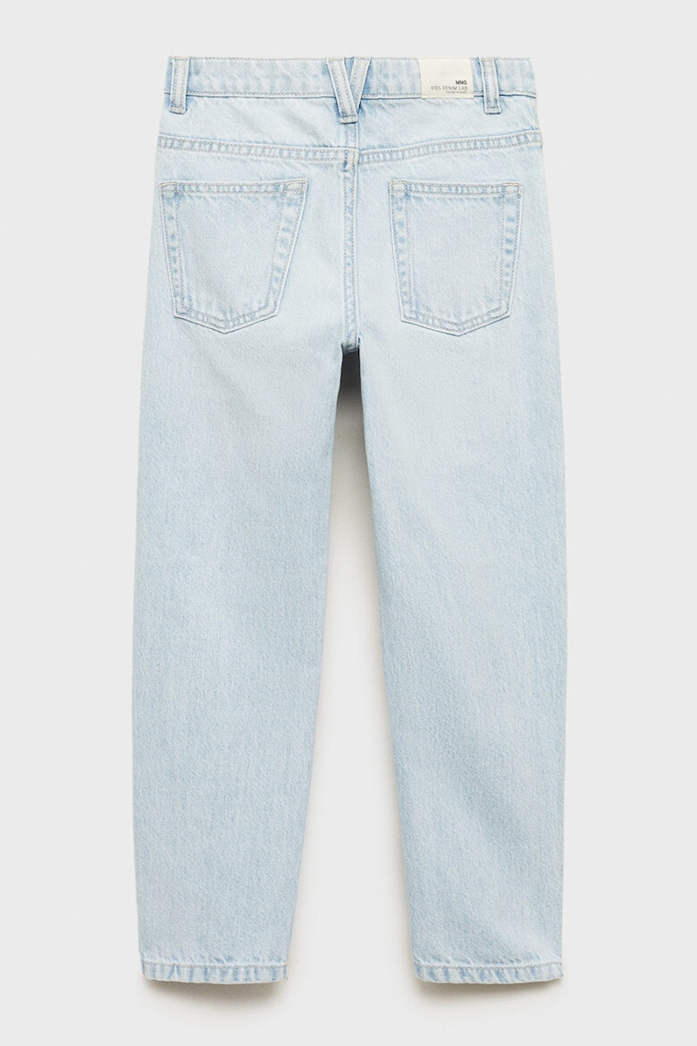 Mango Дънки стил Mom Fit с протрити зони - Pepit.bg