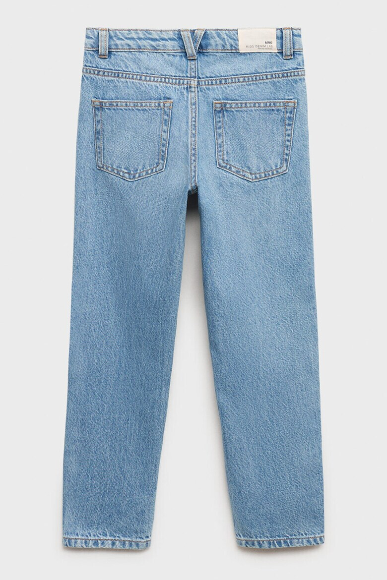 Mango Дънки стил Mom Fit с протрити зони - Pepit.bg