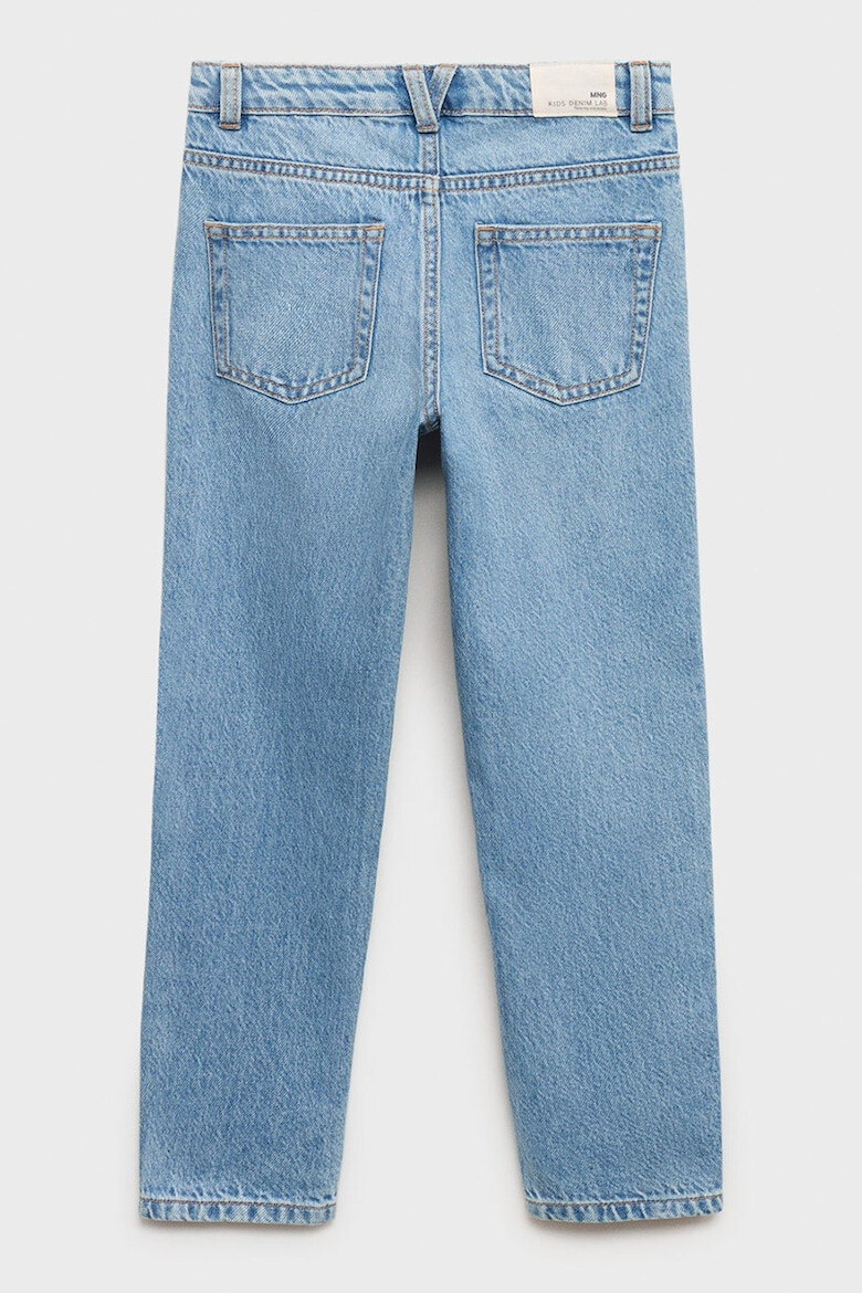 Mango Дънки стил Mom Fit с протрити зони - Pepit.bg