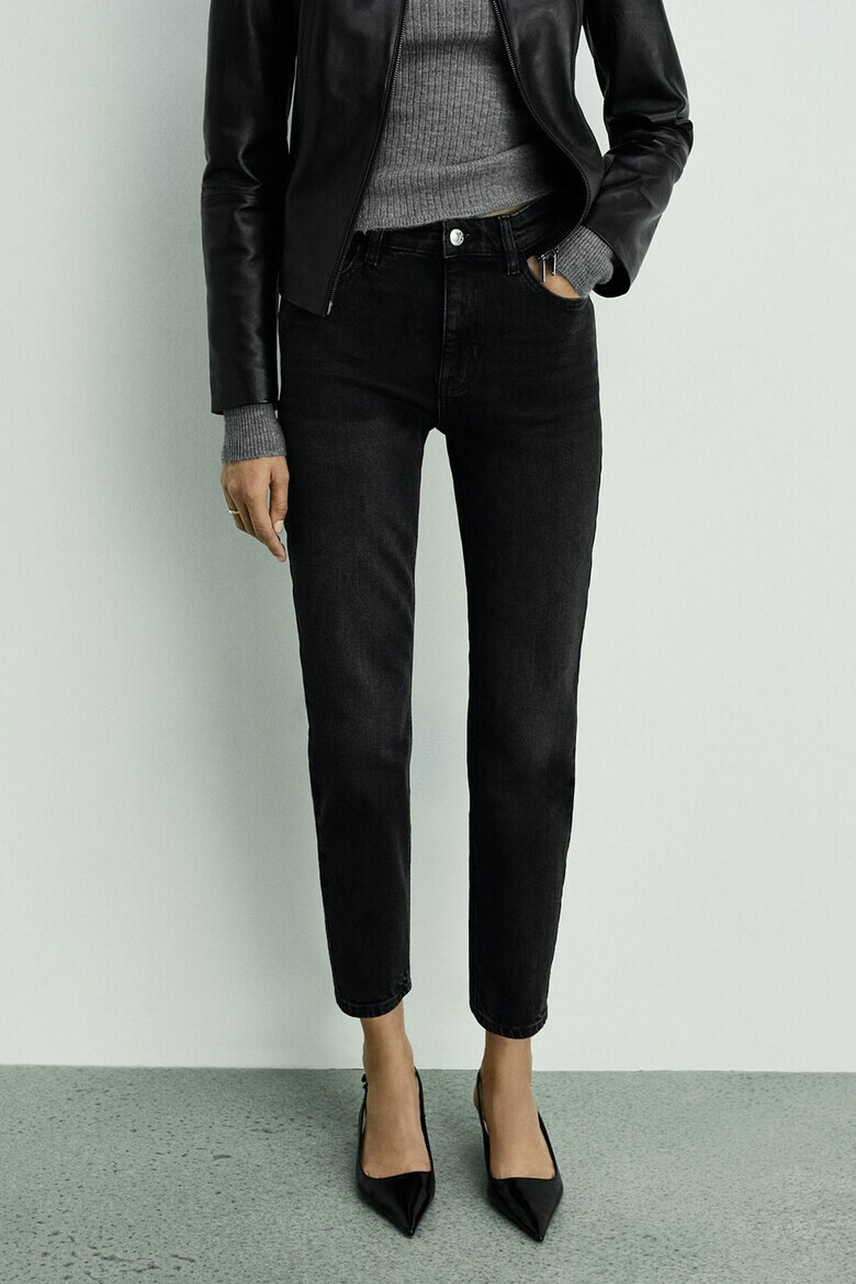 Mango Дънки стил Mom FIt с висока талия - Pepit.bg