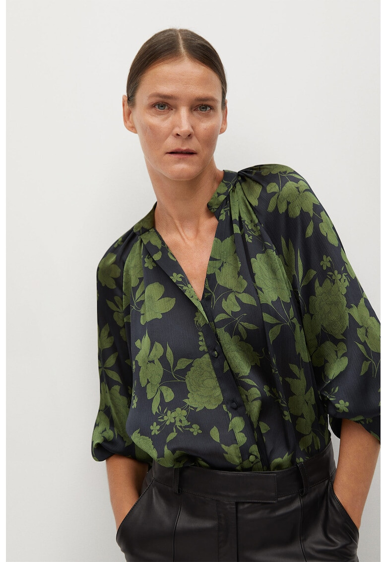 Mango Ефирна блуза Bico с флорален десен - Pepit.bg
