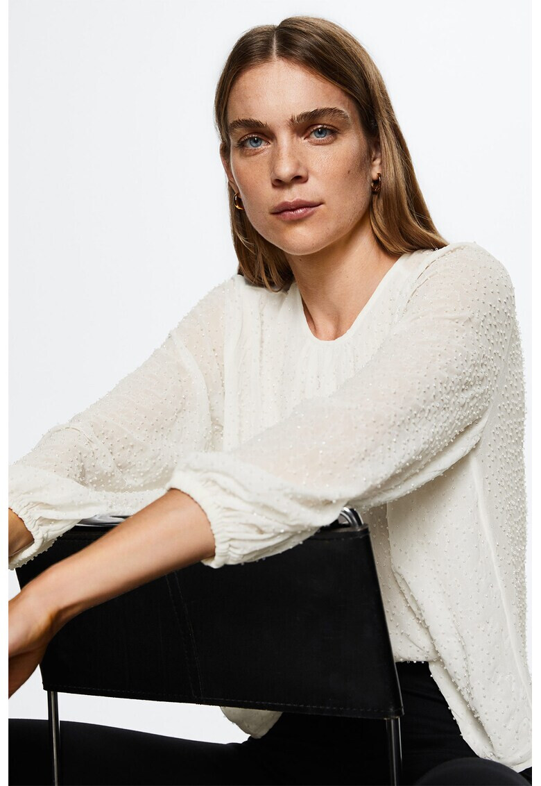 Mango Ефирна блуза London с мъниста - Pepit.bg