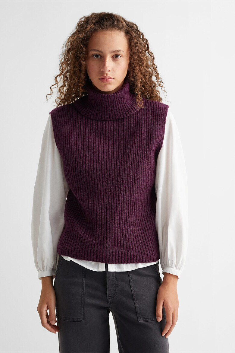 Mango Елек тип поло с вълна Rollvest - Pepit.bg