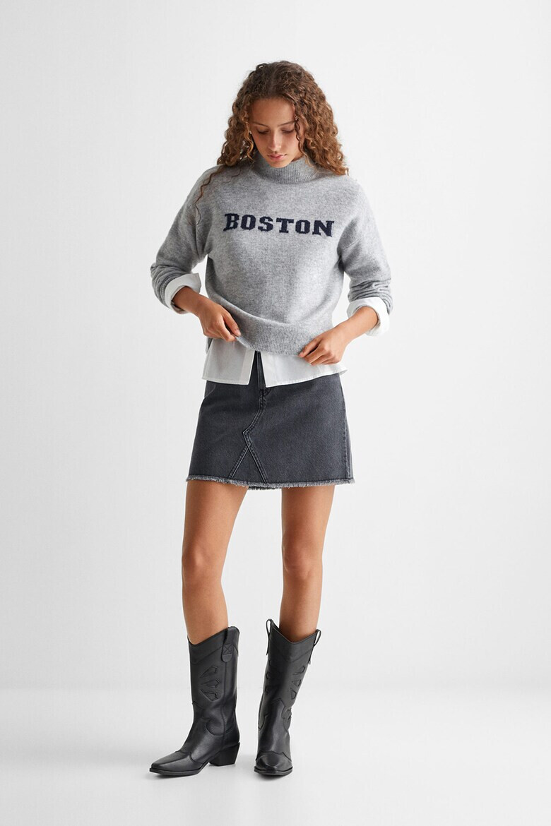 Mango Фино плетен пуловер Boston - Pepit.bg