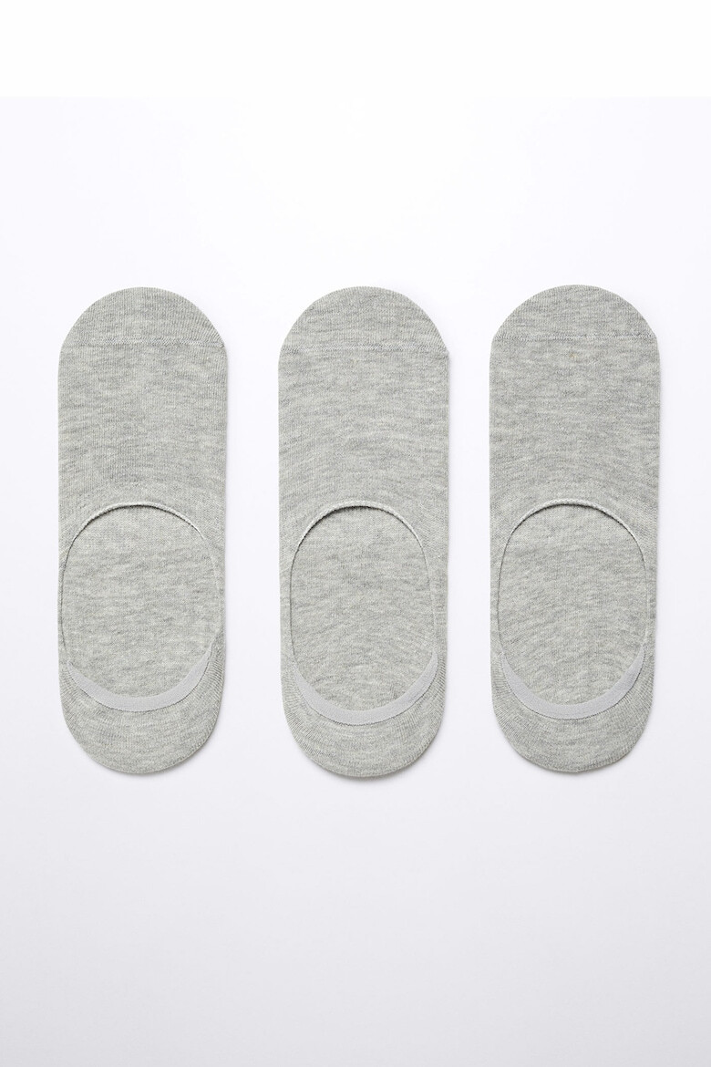Mango Изрязани чорапи Pinkgrey - 3 чифта - Pepit.bg