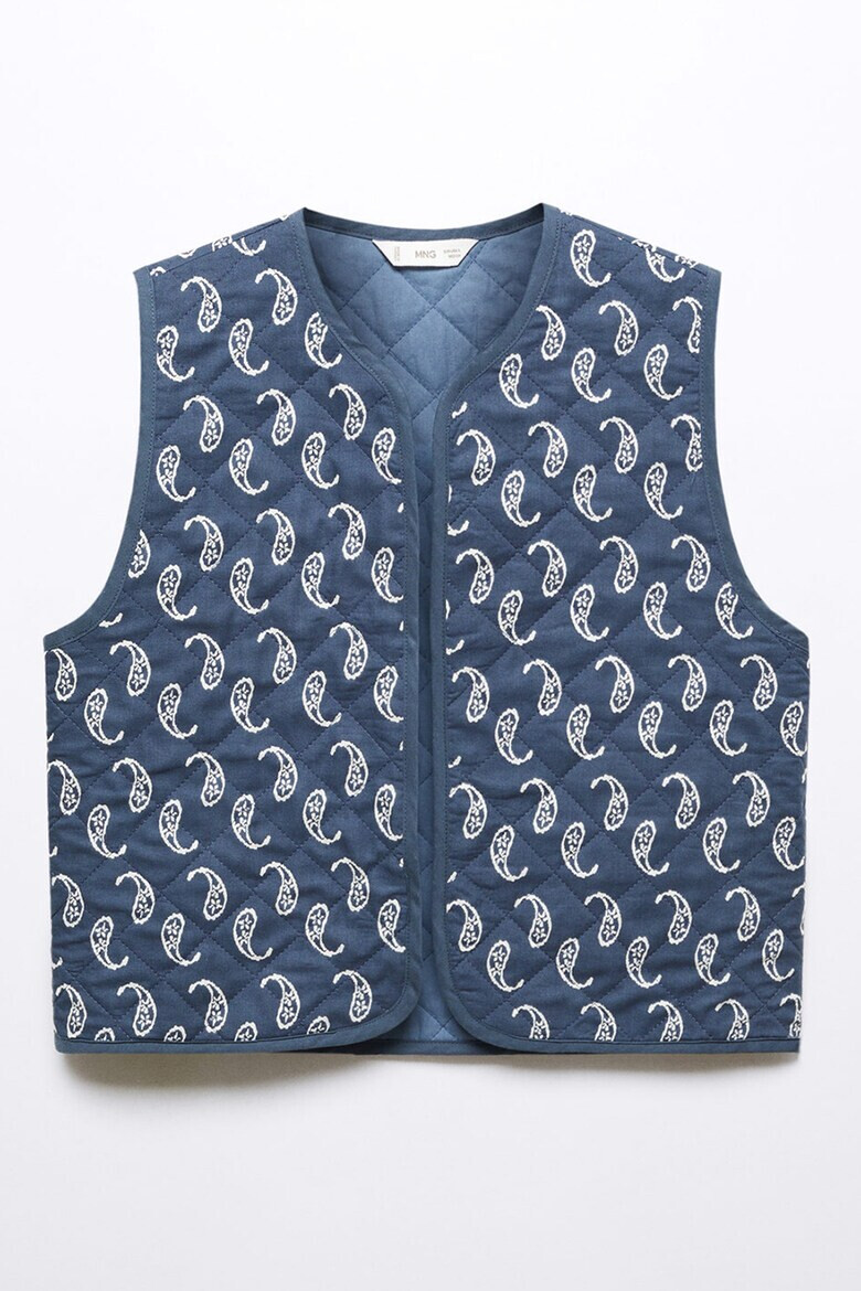 Mango Къс капитониран елек Paisley - Pepit.bg