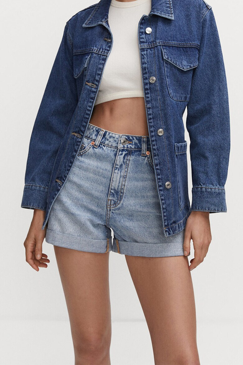 Mango Къс панталон стил Mom Fit от деним - Pepit.bg