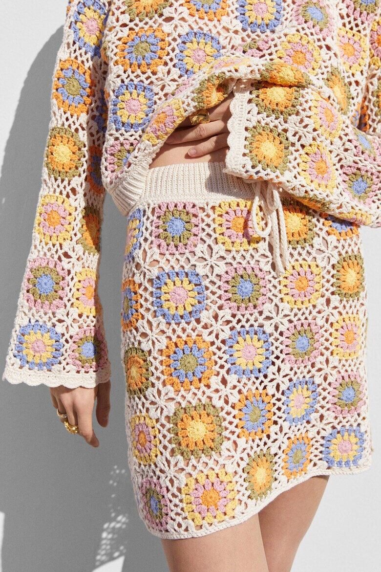 Mango Къса пола Homeclar Crochet - Pepit.bg