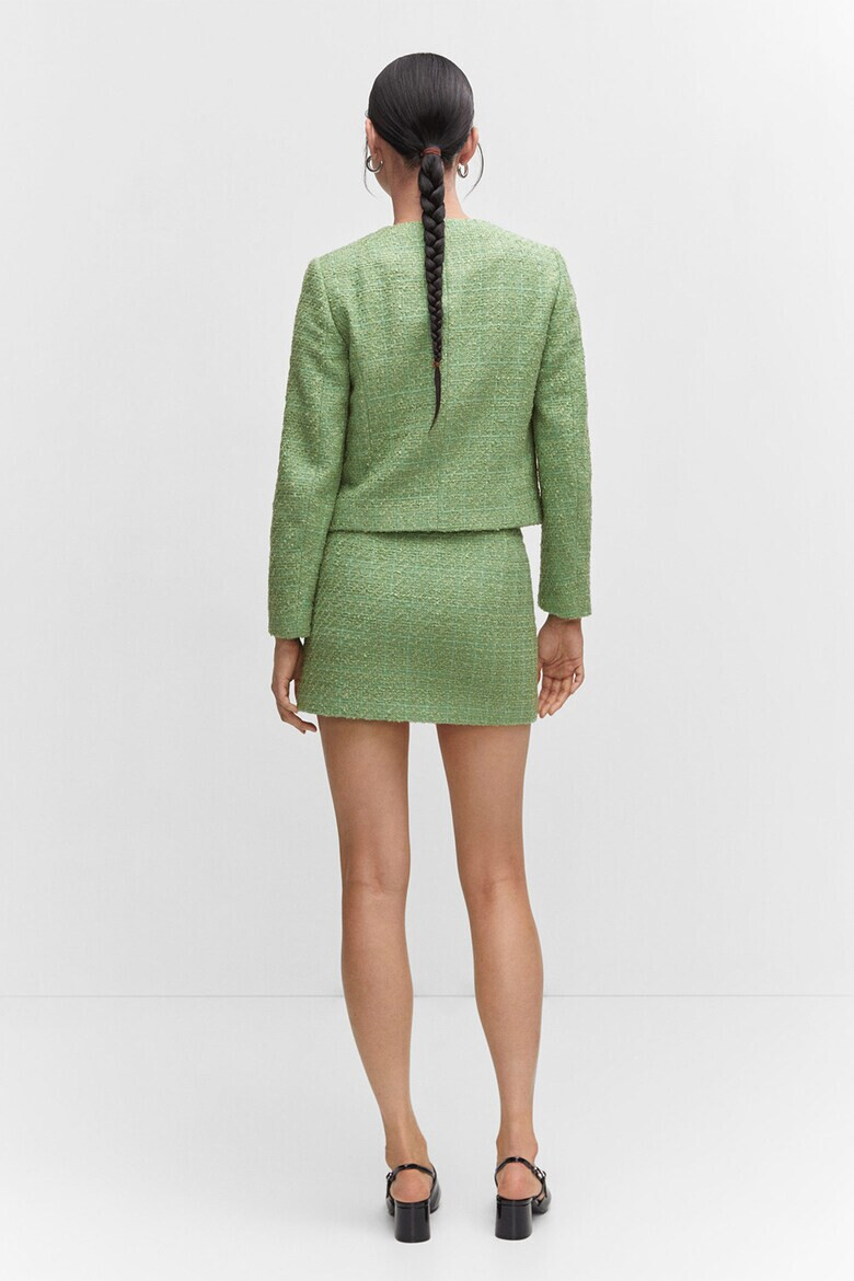Mango Къса пола Love от туид - Pepit.bg