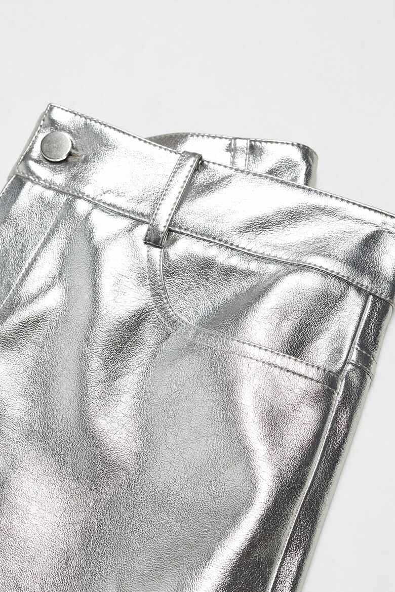 Mango Къса пола Silver с метален ефект - Pepit.bg