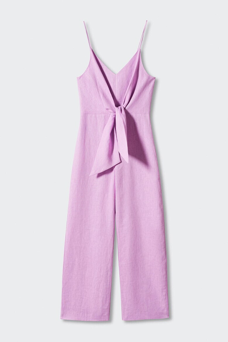 Mango Ленен гащеризон Nalis с шпиц деколте - Pepit.bg