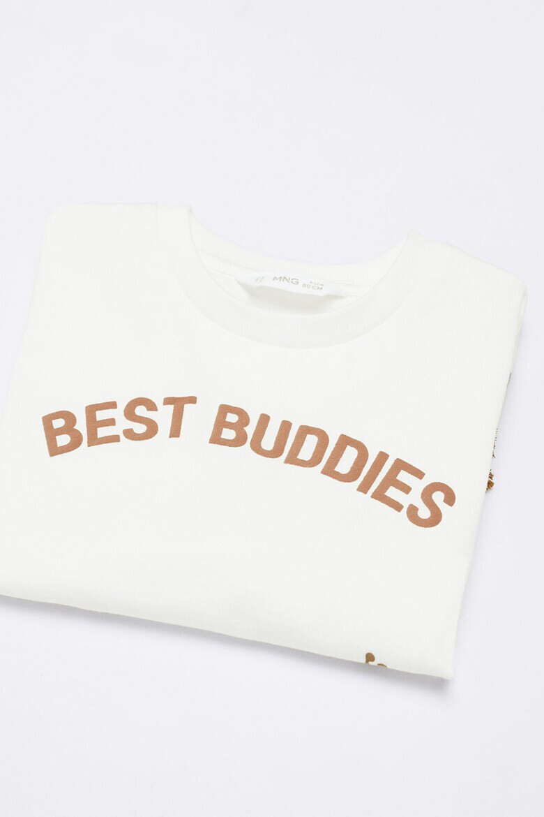 Mango Памучна блуза Buddies с фигурална шарка - Pepit.bg