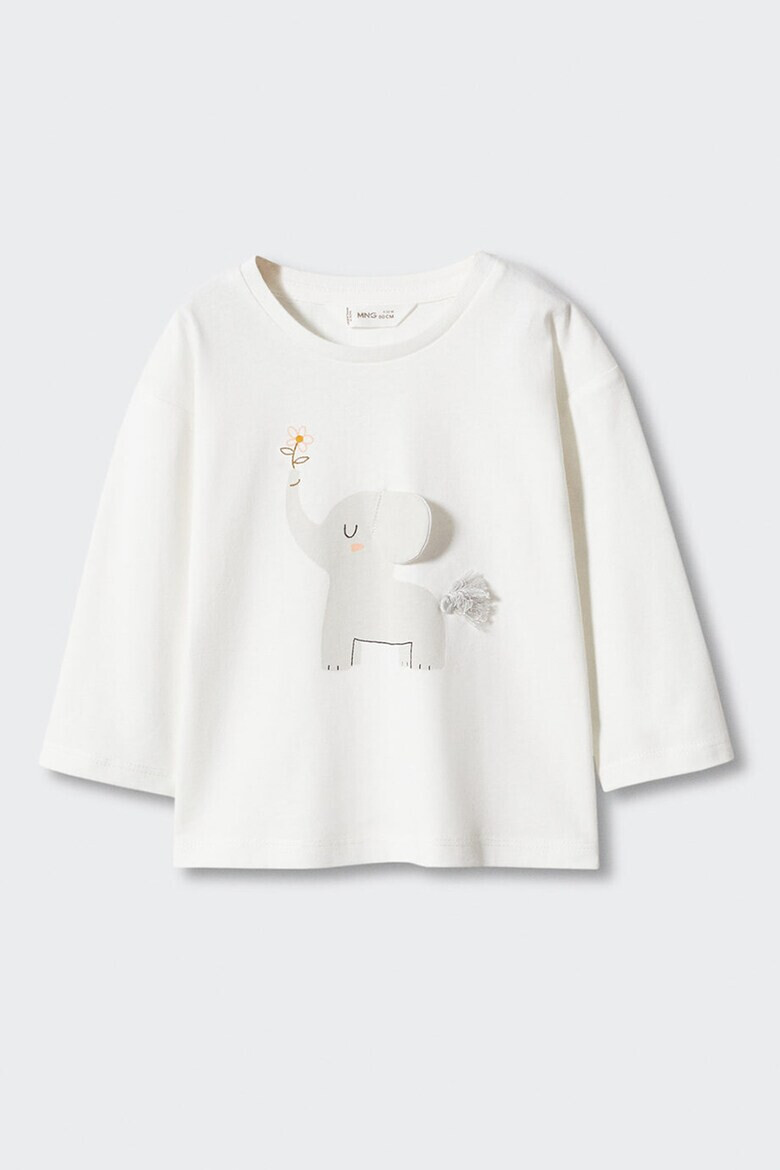 Mango Памучна блуза Elephant с шарки - Pepit.bg