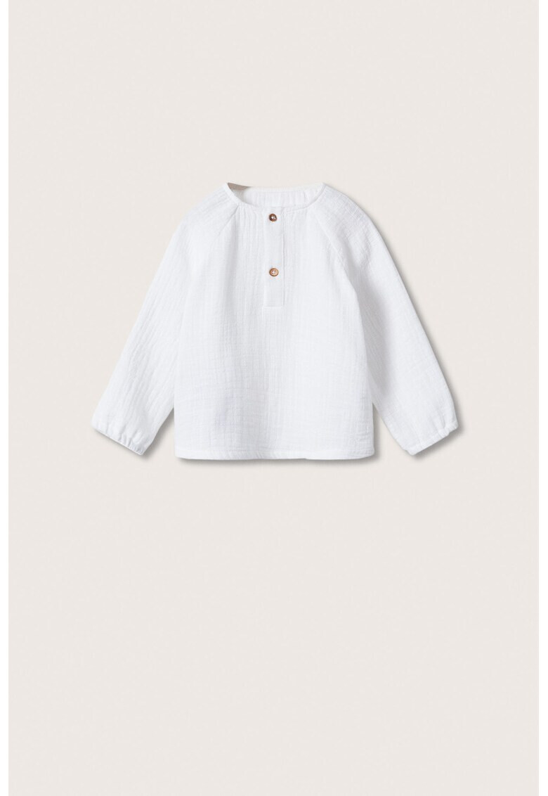 Mango Памучна блуза Fermo с деколте Henley - Pepit.bg