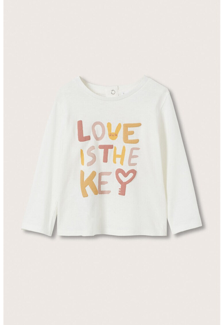 Mango Памучна блуза Key с принт - Pepit.bg