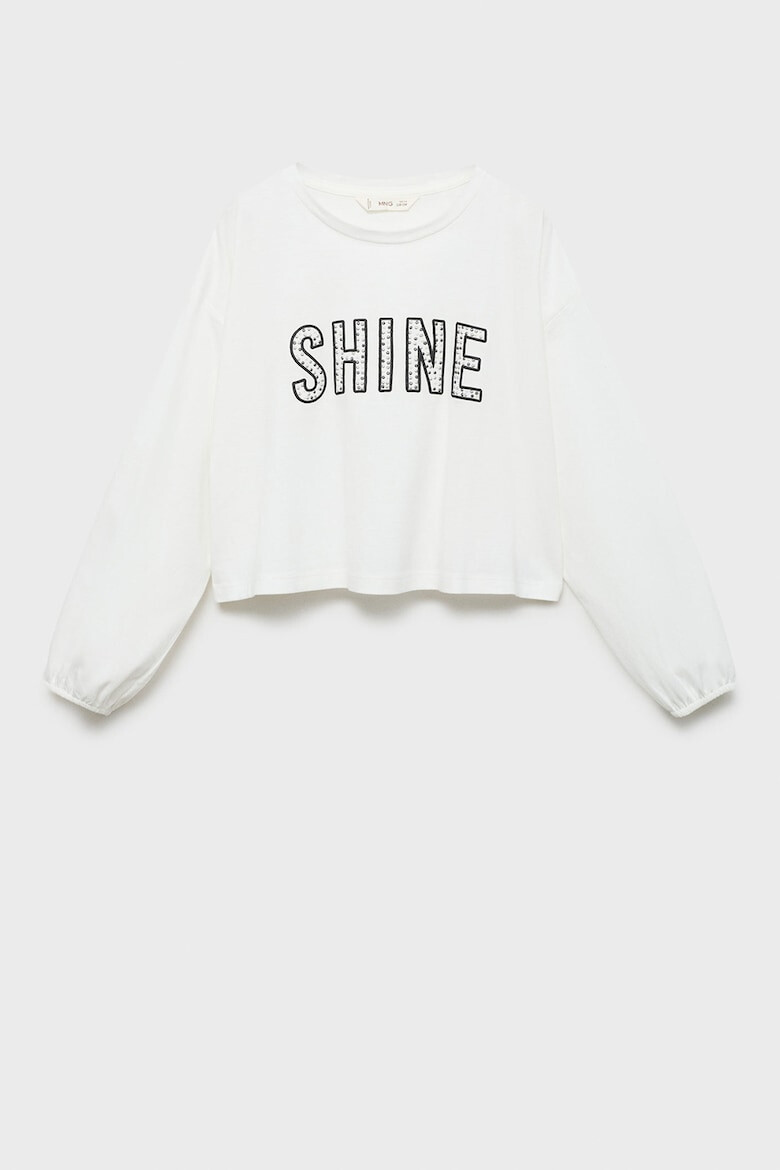 Mango Памучна блуза Shine с паднали ръкави - Pepit.bg