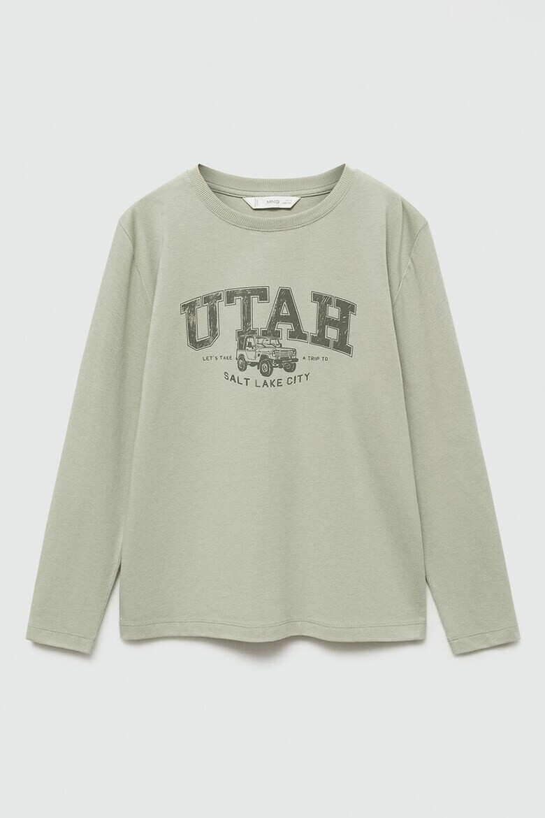 Mango Памучна блуза Utah с принт - Pepit.bg