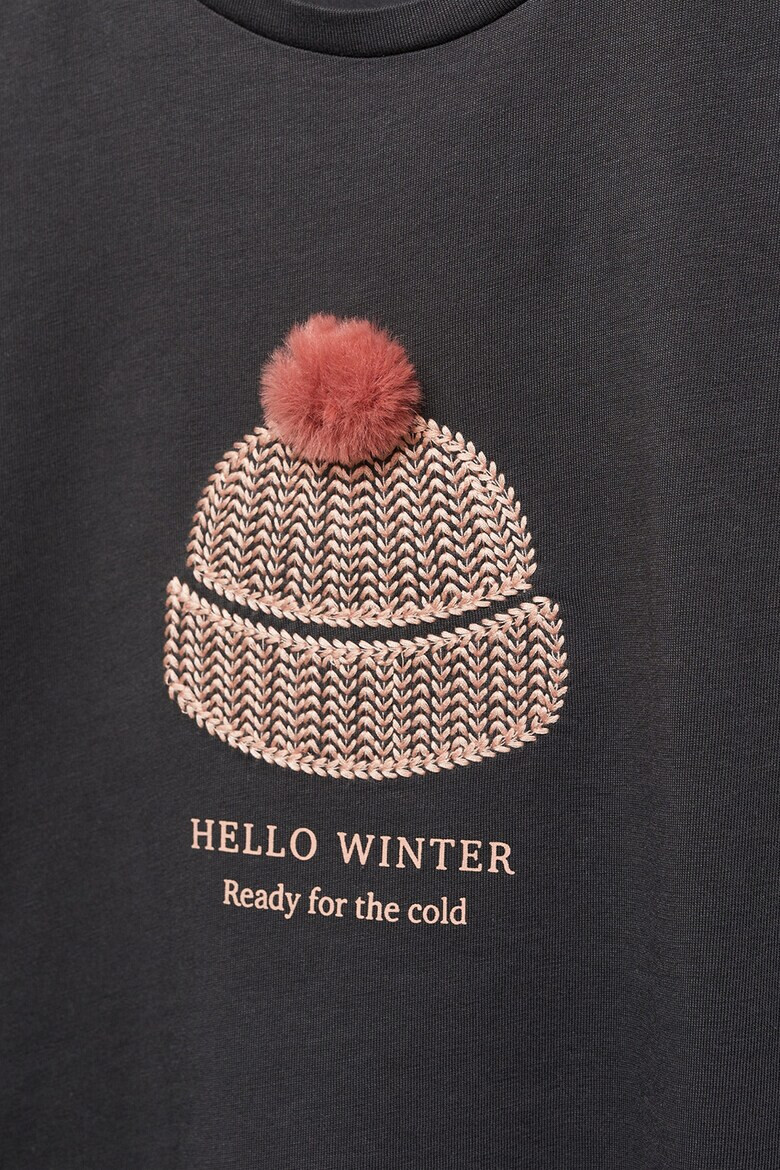 Mango Памучна блуза Winter с помпон - Pepit.bg
