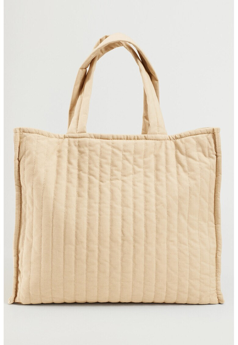 Mango Памучна шопинг чанта Quilt - Pepit.bg
