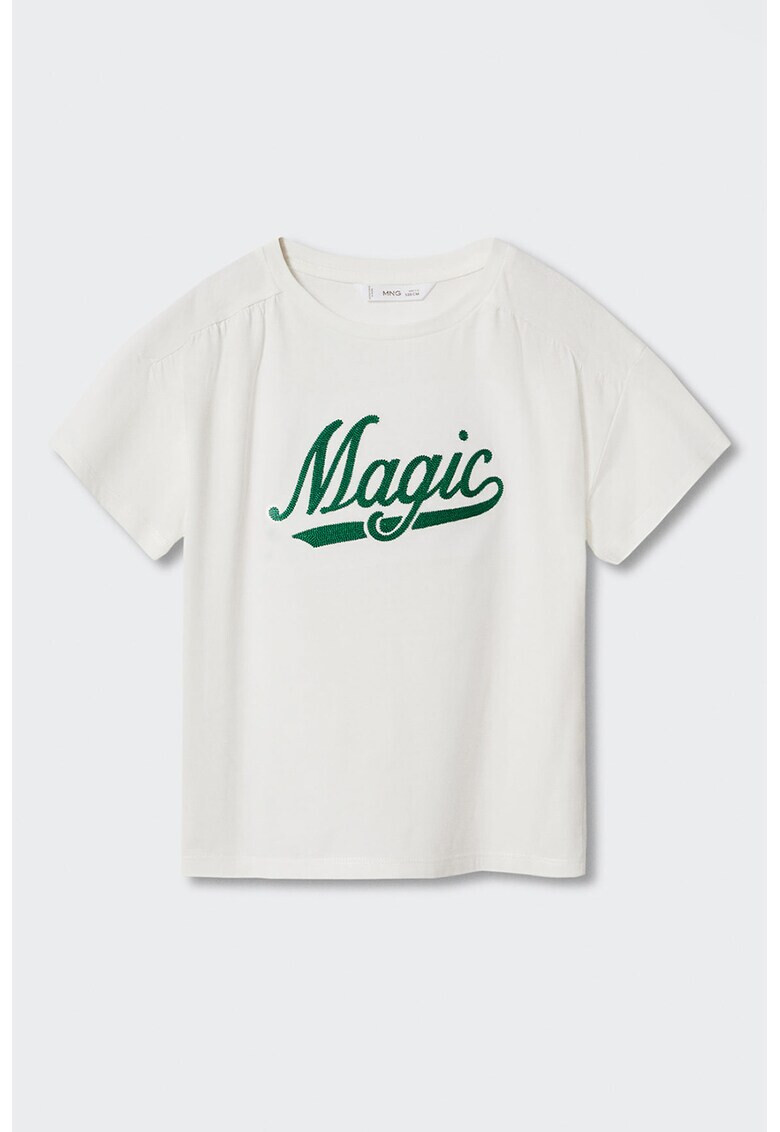 Mango Памучна тениска Magic с бродерии - Pepit.bg