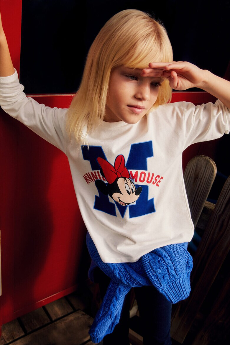 Mango Памучна тениска с щампа Minnie Mouse - Pepit.bg